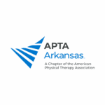 The logo for the American Physical Therapy Association Arkansas Chapter (APTA AR) on a transparent background